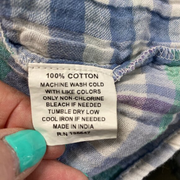 Embroidered Floral‎ Plaid Sleeveless Tunic Top With Pockets Mature Woman - Picture 9 of 12